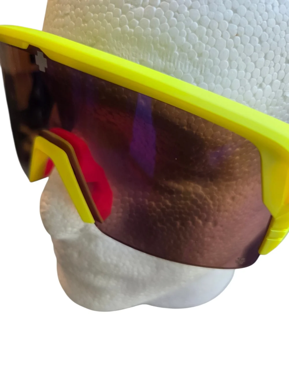Spy Optics Monolith 5050 MT Neon Yellow Sunglasses with Purple Lens